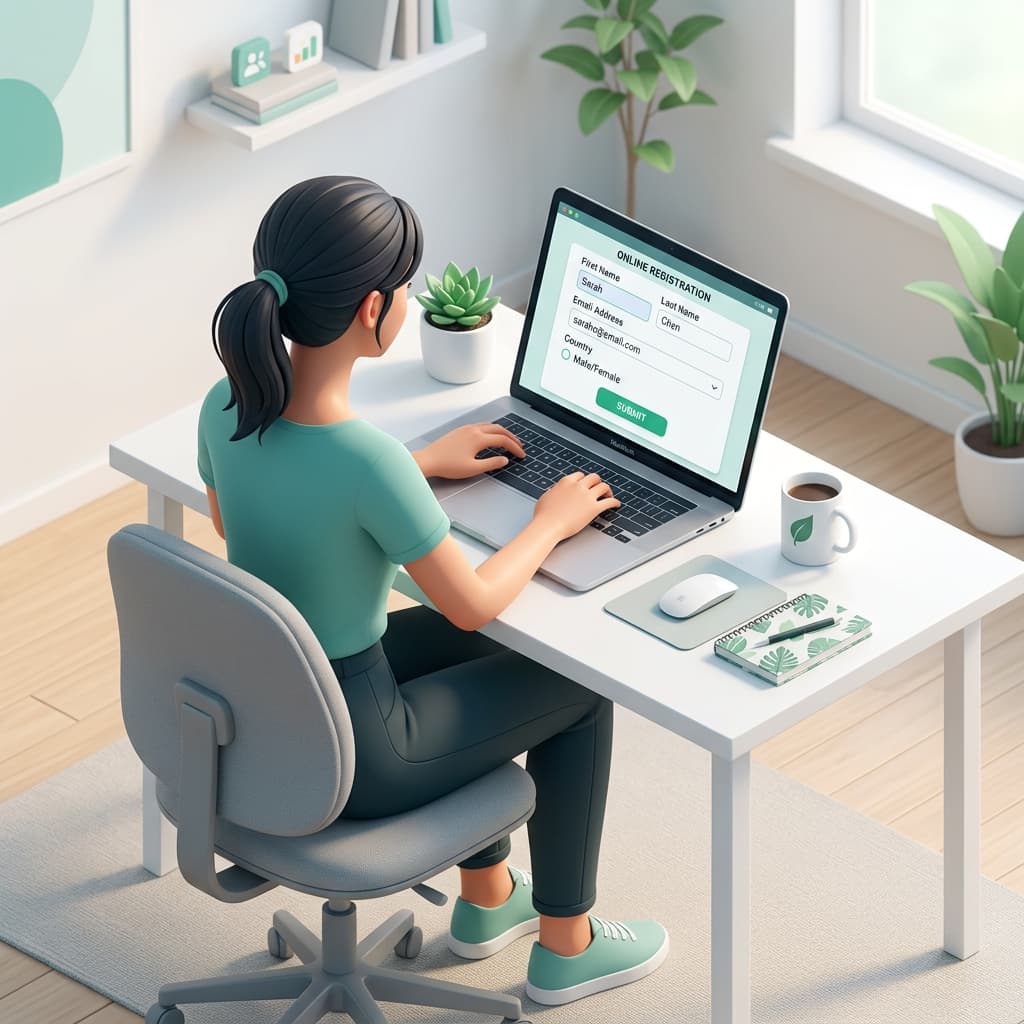 Filling out a simple online form to request a cash offer for Texas land